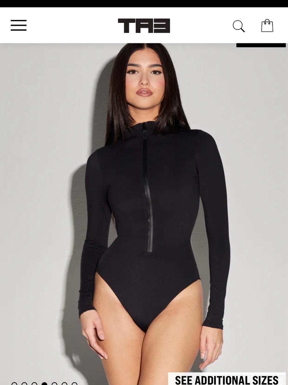 TA3 swim surfy long sleeve adjustable zip front swimsuit